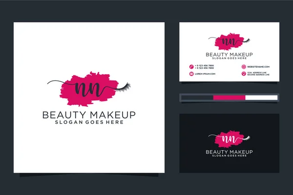 Feminine Logo Collections Business Card Template Premium Vector — Vetor de Stock