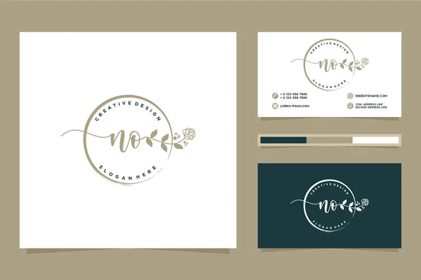 Feminine Logo Collections Business Card Template Premium Vector — Stockový vektor