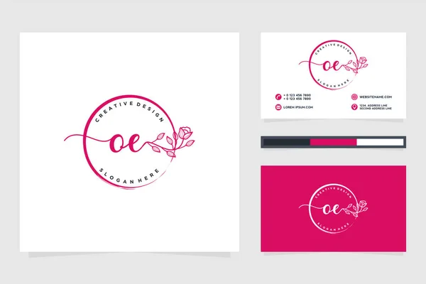 Colecciones Logotipos Femeninos Plantilla Tarjeta Visita Vector Premium — Vector de stock