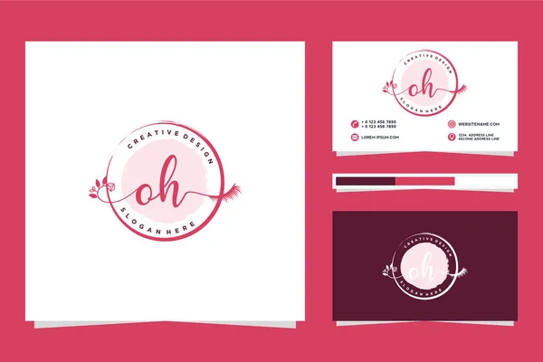 Colecciones Logotipo Femenino Plantilla Tarjeta Visita Premium Vector — Vector de stock