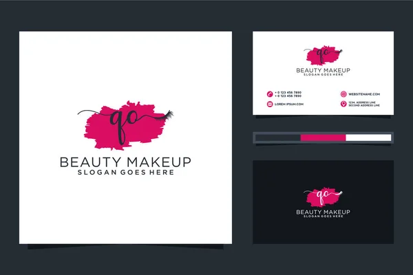 Feminine Logokollektionen Und Visitenkartenvorlage Premium Vector — Stockvektor