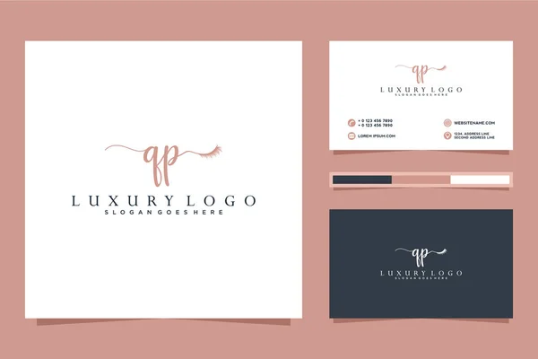 Feminine Logo Collections Business Card Template Premium Vector — Stock Vector