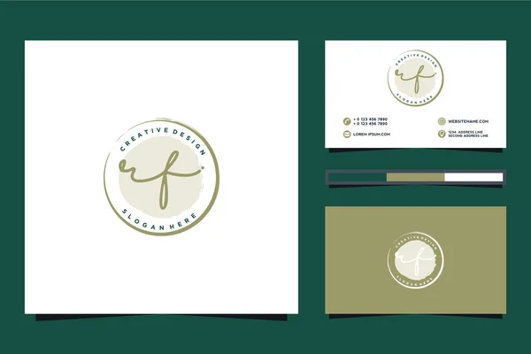 Feminine Logo Collections Business Card Template Premium Vector — Vetor de Stock