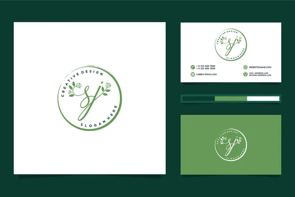 Colecciones Logotipos Femeninos Plantilla Tarjeta Visita Vector Premium — Vector de stock