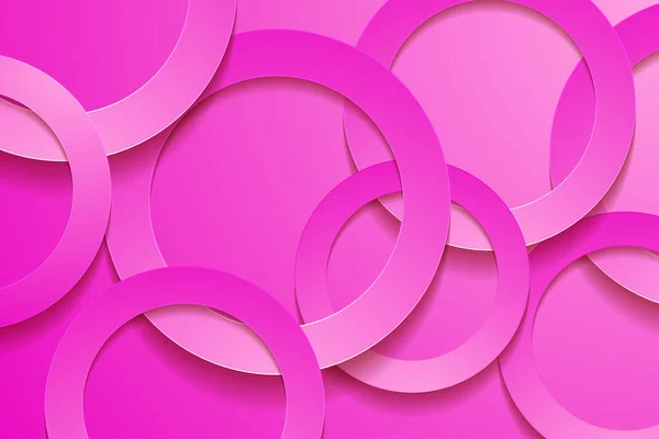 Fondos Rosados Círculo Papel Capa Fondo — Vector de stock