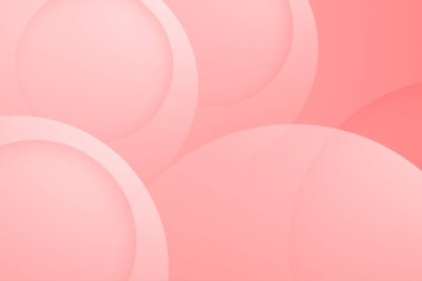 Açık kırmızı arka planlar. soyut 3d çember arkaplanı.