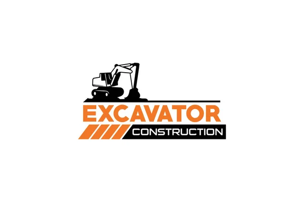 Vektor Templat Logo Ekskavator Logo Berat Logo Vektor Untuk Perusahaan - Stok Vektor