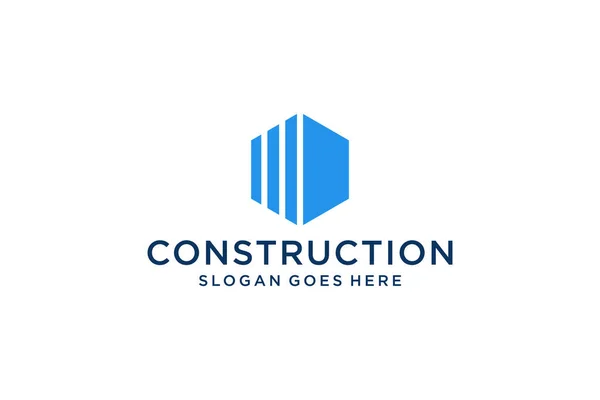 Letter Real Estate Logo Construction Architecture Building Logo Design Template — Stock vektor