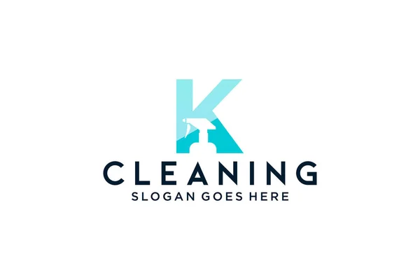 Letter Cleaning Clean Service Maintenance Car Detailing Homes Logo Icon — Stock Vector