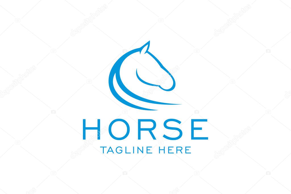 Horse Elegant Logo Symbol Vector, Simplicity Line Art.
