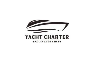 Yat / Cruise Logo tasarımı Minimalist sanatla ilham kaynağı.