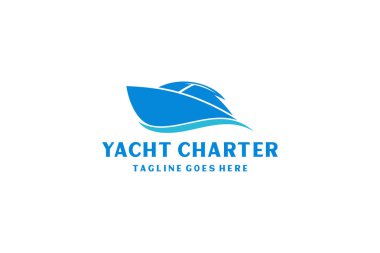 Yat / Cruise Logo tasarımı Minimalist sanatla ilham kaynağı.