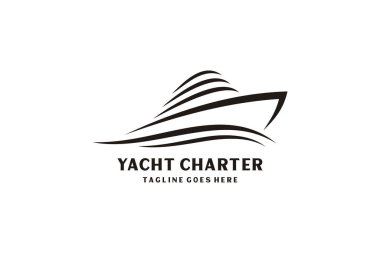 Yat / Cruise Logosu Minimalist ile ilham tasarımı.