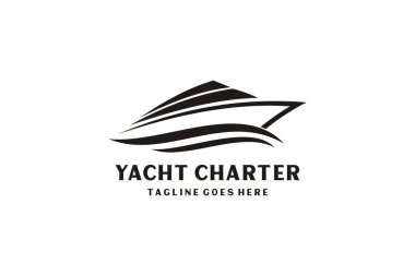 Yat / Cruise Logosu Minimalist ile ilham tasarımı.