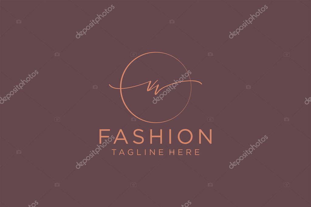 VV Feminine logo beauty monogram and elegant logo design, handwriting logo of initial signature, wedding, fashion, floral and botanical with creative template.