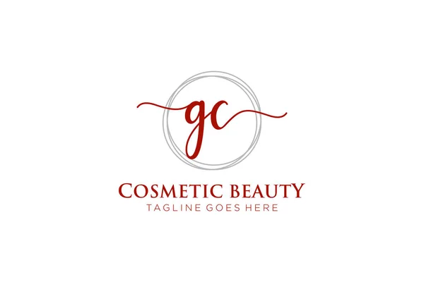 Feminine Logo Belleza Monograma Elegante Logotipo Diseño Logotipo Escritura Mano — Vector de stock