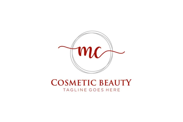 Feminine Logo Belleza Monograma Elegante Logotipo Diseño Logotipo Escritura Mano — Vector de stock