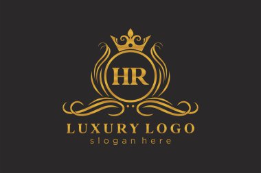 Restaurant, Royalty, Boutique, Cafe, Hotel, Heraldic, Mücevher, Moda ve diğer vektör illüstrasyonları için Kraliyet Logosu..