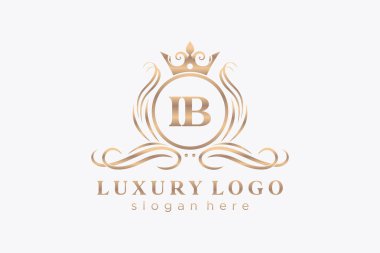 Restoran, Kraliyet Logosu, Butik, Cafe, Otel, Heraldic, Mücevher, Moda ve diğer vektör illüstrasyonları için vektör sanatı şablonu..