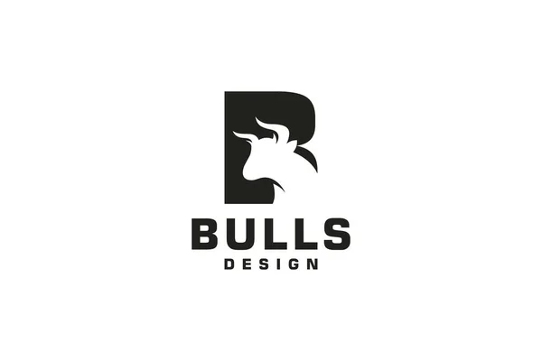 字母B标志 公牛标志 头牛标志 标志设计模板 — 图库矢量图片