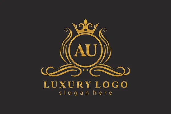 Letter Royal Luxury Векторное Искусство Ресторанов Роялти Бутиков Кафе Отелей — стоковый вектор