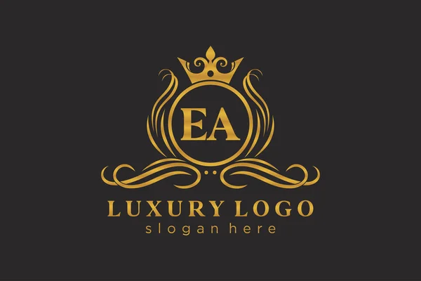 Plantilla Logotipo Lujo Real Letter Arte Vectorial Para Restaurante Realeza — Archivo Imágenes Vectoriales