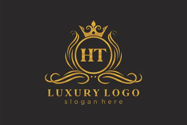 Carta Royal Luxury Logo Plantilla Arte Vectorial Para Restaurante Royalty — Vector de stock