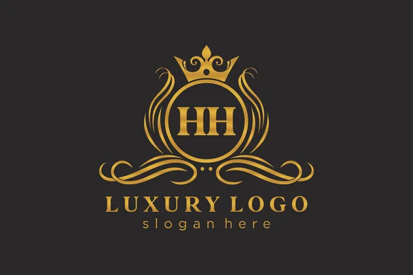Plantilla Letter Royal Luxury Logo Arte Vectorial Para Restaurante Realeza — Vector de stock