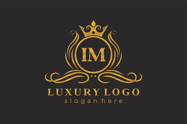 Letter Royal Luxury Logo Vorlage Vektorkunst Für Restaurant Royalty Boutique — Stockvektor