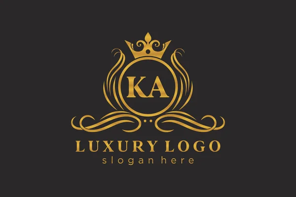 Letter Royal Luxury Logo Vorlage Vektorkunst Für Restaurant Royalty Boutique — Stockvektor