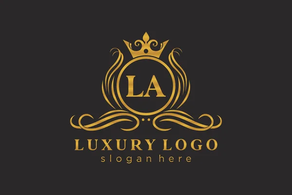 Letter Royal Luxury Logo Template Vector Art Restaurant Royalty Boutique — стоковий вектор