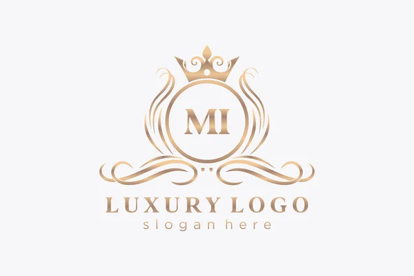 Letter Royal Luxury Logo Vorlage Vektorgrafik Für Restaurant Royalty Boutique — Stockvektor