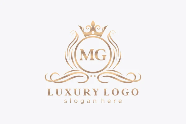 Letter Royal Luxury Logo Vorlage Vektorkunst Für Restaurant Royalty Boutique — Stockvektor