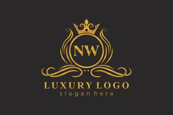 Letter Royal Luxury Logo Vorlage Vektorkunst Für Restaurant Royalty Boutique — Stockvektor