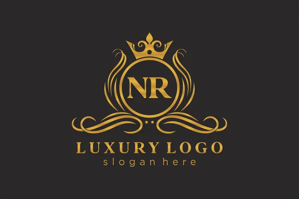 Carta Royal Luxury Logo Plantilla Arte Vectorial Para Restaurante Royalty — Vector de stock