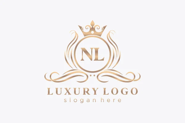 Carta Royal Luxury Logo Plantilla Arte Vectorial Para Restaurante Royalty — Vector de stock