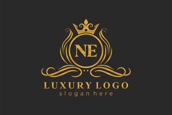 Carta Royal Luxury Logo Plantilla Arte Vectorial Para Restaurante Royalty — Vector de stock