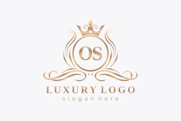 Letter Royal Luxury Logo Vorlage Vektorgrafik Für Restaurant Royalty Boutique — Stockvektor