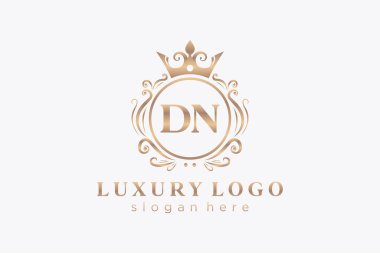 Restoran, Kraliyet Logosu, Butik, Cafe, Otel, Heraldic, Mücevher, Moda ve diğer vektör illüstrasyonları için vektör sanatı şablonu.