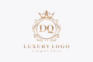 Restoran, Kraliyet Logosu, Butik, Cafe, Otel, Heraldic, Mücevher, Moda ve diğer vektör illüstrasyonları için vektör sanatı şablonu.