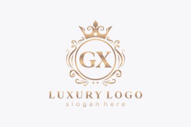 Restoran, Kraliyet Logosu, Butik, Cafe, Otel, Heraldic, Mücevher, Moda ve diğer vektör illüstrasyonları için vektör sanatı şablonu.