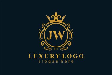 Restoran, Kraliyet Logosu, Butik, Cafe, Otel, Heraldic, Mücevher, Moda ve diğer vektör illüstrasyonları için vektör sanatı şablonu.