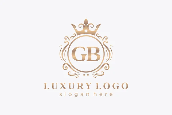 Буква Royal Luxury Logo Шаблон Векторном Искусстве Ресторана Роялти Бутик — стоковый вектор