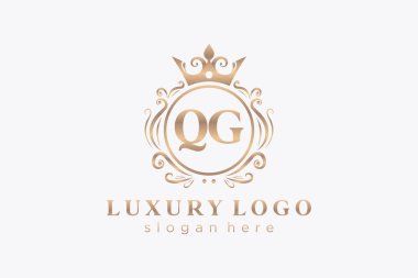 Restoran, Kraliyet Logosu, Restoran, Kraliyet, Butik, Cafe, Otel, Heraldic, Mücevher, Moda ve diğer vektör çizimleri için vektör sanatı şablonu.