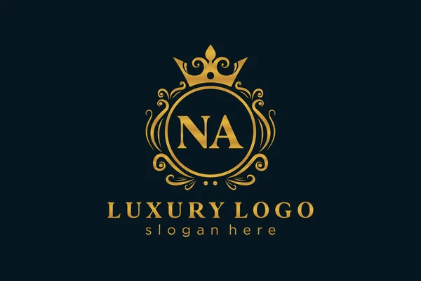 Brief Royal Luxury Logo Vorlage Vektorkunst Für Restaurant Royalty Boutique — Stockvektor