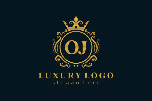 Carta Royal Luxury Logo Plantilla Arte Vectorial Para Restaurante Royalty — Vector de stock