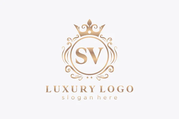 Carta Royal Luxury Logo Plantilla Arte Vectorial Para Restaurante Royalty — Vector de stock