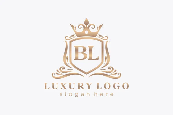 Letter Royal Luxury Logo Vorlage Vektorkunst Für Restaurant Royalty Boutique — Stockvektor