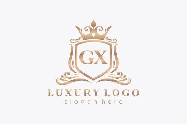 Letter Royal Luxury Logo Template Vector Art Restaurant Royalty Boutique — стоковий вектор