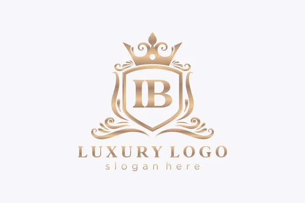 Шаблон Логотипа Letter Royal Luxury Векторном Искусстве Ресторанов Королевских Особ — стоковый вектор